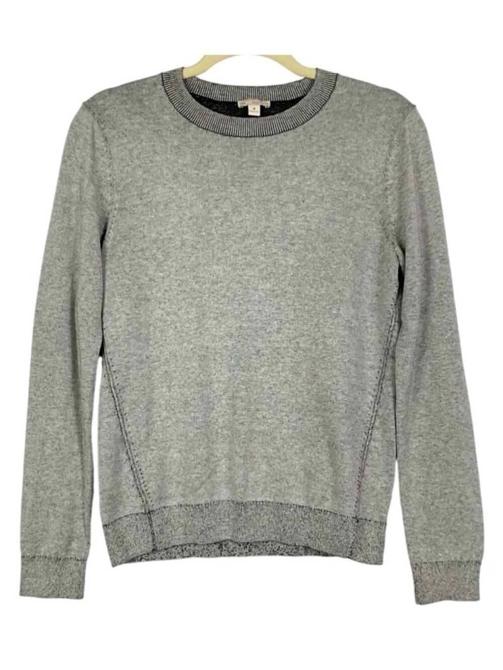 GAP Heather Gray Contrast Crewneck Pullover Sweater Size Medium